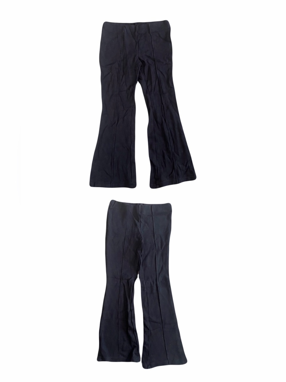 H&M Kids Black Flared Casual Stretch Pull On Pants Size 7 Girls